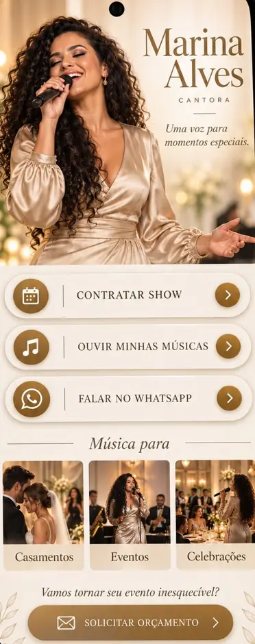 Mini site de exemplo: cantora